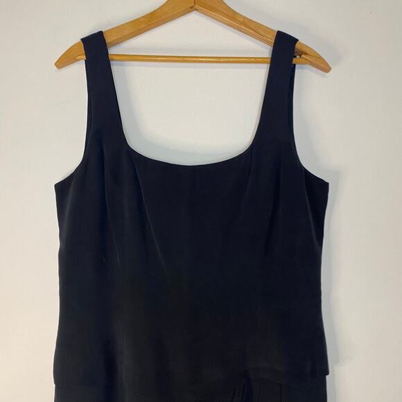 August Silk Black Tank Little Black Dress Size 12 Y2K Classic Whimsigoth Goth - Picture 2 of 15